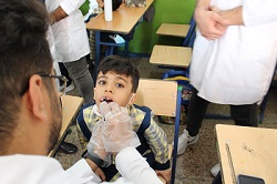  آموزش بهداشت دهان و دندان و فلورايد تراپي در مدارس سطح شهر خرم آباد 
